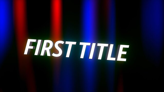 Police Lights Red & Blue Sirens Title Intro