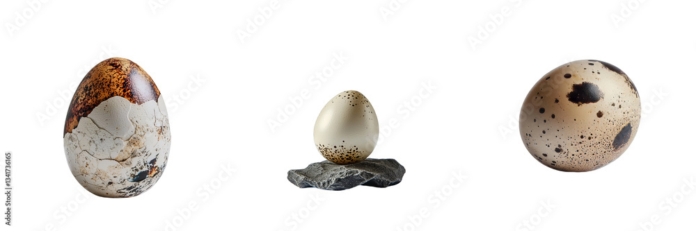 Aufkleber Generative Ai has generated an image of a quail egg that is isolated on a transparent background