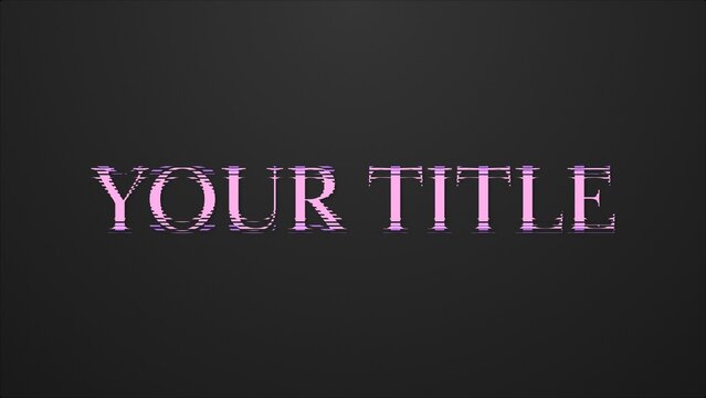 Text Splitting Open with Color Change Title Intro