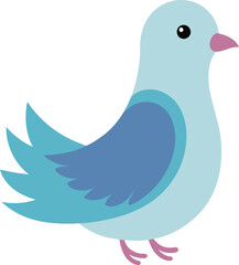 Cute Dove Vector Illustration
