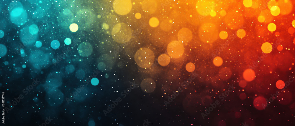 Poster vibrant abstract background with colorful bokeh effect creating lively atmosphere