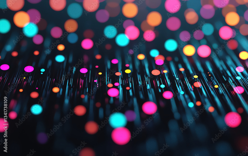 Poster vibrant abstract background with colorful bokeh lights creating mesmerizing effect