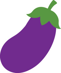 Cute Eggplant Vector Illustration