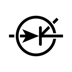 Industrial thyristor icon simple vector. Electric circuit. Central computer