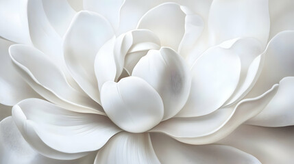 A dreamy soft-focus close-up of a white rose with layered petals, highlighting the beauty of its gentle curves.

