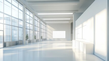 Obraz premium Bright Contemporary Open Plan Workspace Design