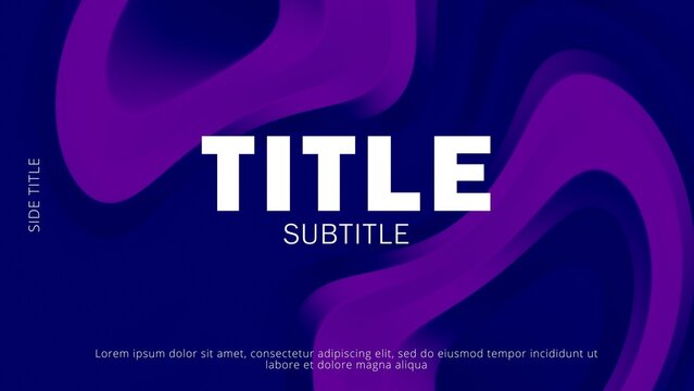 Flowing Wavy Animated Title & Text Intro