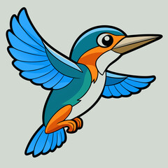 Obraz premium blue bird cartoon