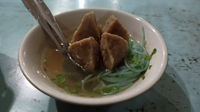 indonesian traditional food: The Bakso