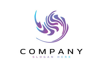 Obraz premium wave colorful logo vector design template