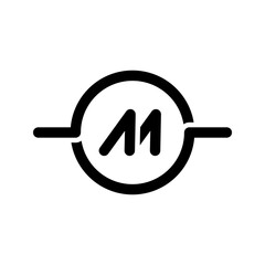 Industrial oscilloscope icon simple vector. Electric circuit. Central computer