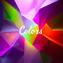 A vibrant abstract composition with swirling colors and geometric shapes art illustration design