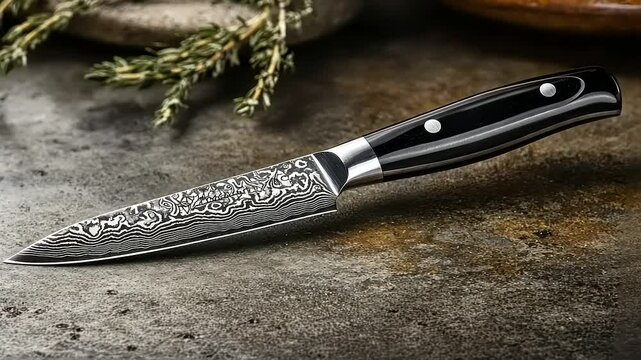 Damascus Steel Paring Knife: Exquisite Kitchen Utensil