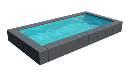 Rectangular Pool with Grey Edging