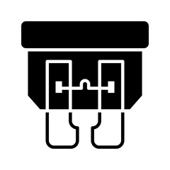 Industrial fuse icon simple vector. Electric circuit. Central computer