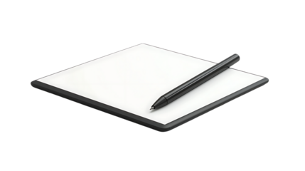 Digital notepad with stylus showcasing modern technology and design
