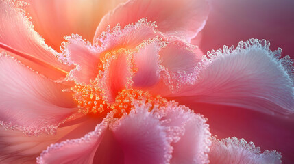 Close-up of a vibrant pink flower with soft, rounded petals, capturing the smooth texture and gentle natural elegance of the bloom.

