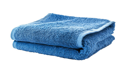 blue towel isolated on white background