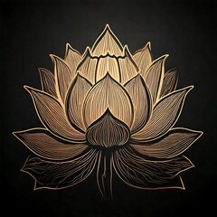Fiore di loto oro