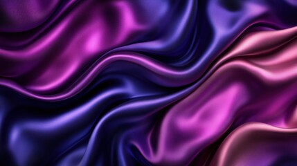 Obraz premium Elegant Satin Fabric with Rich Purple and Pink Waves and Texture