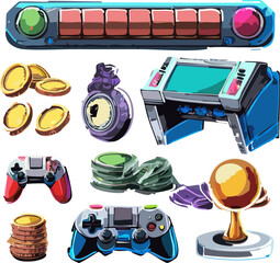 vector illustration of a set of icons