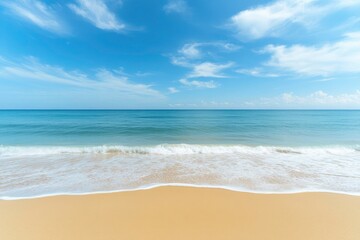 Serene Beach Scene Under a Clear Sky