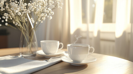 穏やかな朝のティータイム