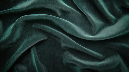 Fototapeta premium Dark green velvet textured background, top view, high-resolution photography, exquisitely detailed
