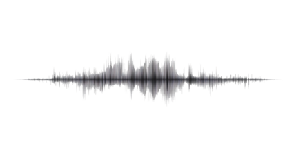 Waveform visualization with reflection against a black background