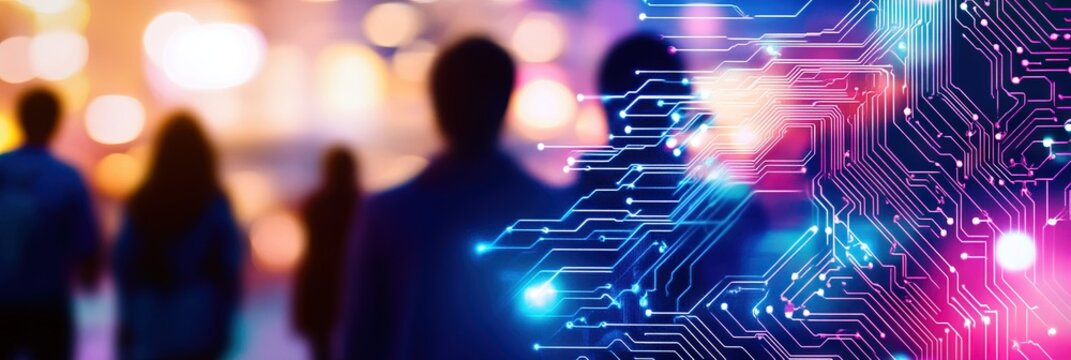 Diverse students with circuitry for technical trade school and computer engineering class