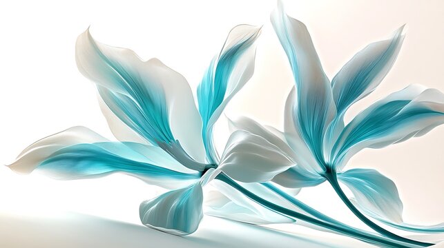 Macro view of turquoise and white flowers images