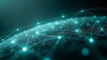 Obraz premium Abstract representation of global internet and networking technologies showcasing interconnected