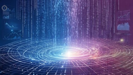 Big data visualization abstract streams of information and analytical processing