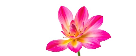 Fototapeta premium A single, vibrant bloom isolated against a pure white backdrop, design, picture