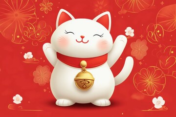 Adorable Maneki-neko: Good luck charm!