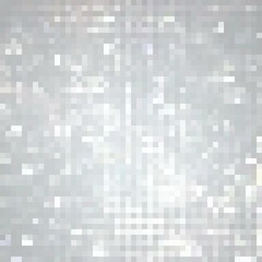 Pixel art shiny glitters. Shimmering silver grid. Abstract disco glittering geometric texture background