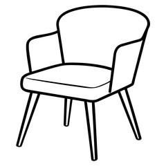 Elegant Chair Outline Illustration