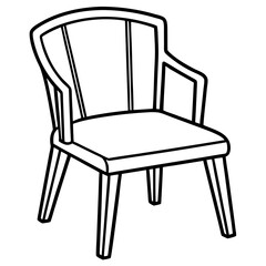 Elegant Chair Outline Illustration