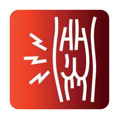 Strains color line icon. Household injuries.