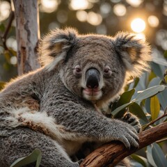 Naklejka premium koala in tree