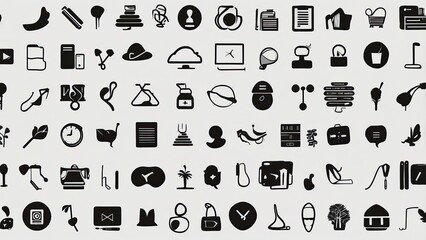 Fototapeta premium Comprehensive UI Icons Pack