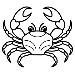 Elegant Crab Outline Illustration