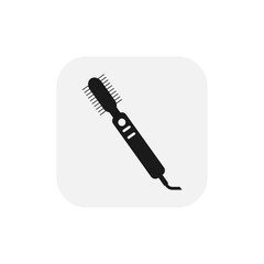 Electric brush hair dryer  isolated on white background 