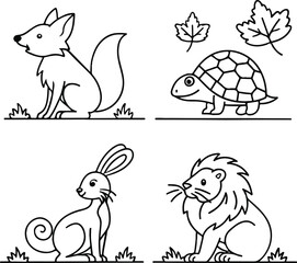 The Wild Gathering Line Art Vector Illustration 