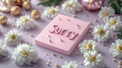 sorry with bold words