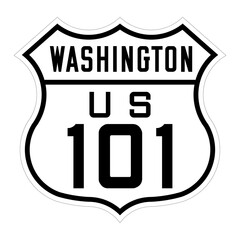 Naklejka premium Washington us route 101 sign