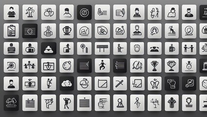 "45 Line Icons for Training, Coaching, and Teamwork | Editable Vector Collection"