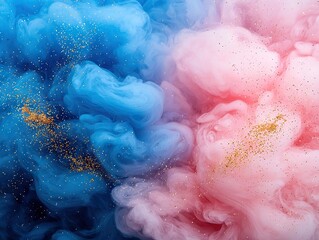 Fototapeta premium Dynamic colorful smoke explosion abstract art digital background creative studio high angle view artistic concept