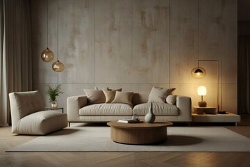 Obraz premium living room interior with sofa