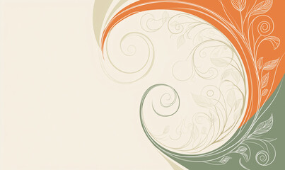 Elegant swirling floral design with soft colors, perfect for backgrounds and decorative purposes.